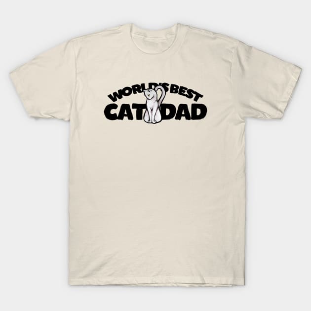 World's Best Cat Dad T-Shirt by bubbsnugg